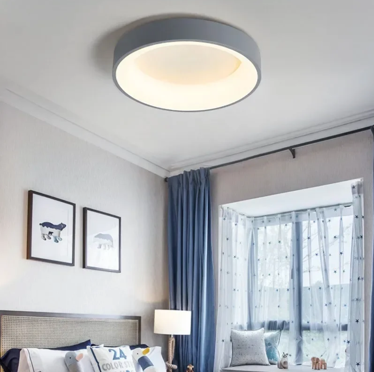 Scandinavische LED Plafondlamp - Ronde Plafonniere voor Slaapkamer en Woonkamer - Minimalistisch Design 8