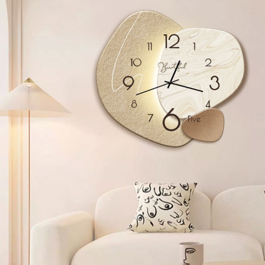Scandinavische Wandklok met Modern Design en Stille Werking – Elegant voor Elk Interieur 0