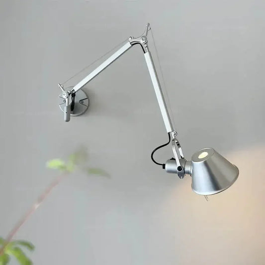 Scandinavische Wandlamp met Telescopische Arm voor Slaapkamer en Bureau - Ijzer en Aluminium, LED E27, Flexibel en Energiezuinig 0