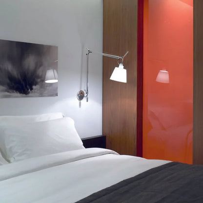 Scandinavische Wandlamp met Telescopische Arm voor Slaapkamer en Bureau - Ijzer en Aluminium, LED E27, Flexibel en Energiezuinig 3