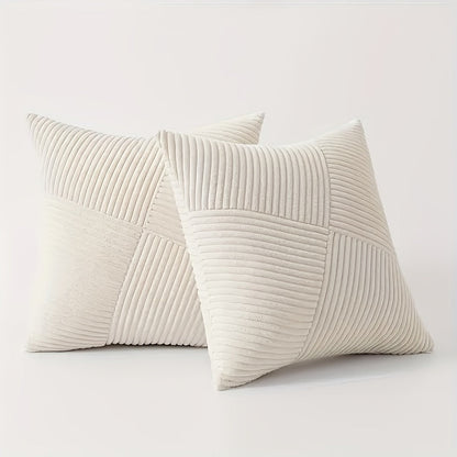 Set van 2 Kussenhoezen 50x50 in Bohemian Stijl – Zachte Corduroy Kussenhoezen voor Sofa en Bed 2