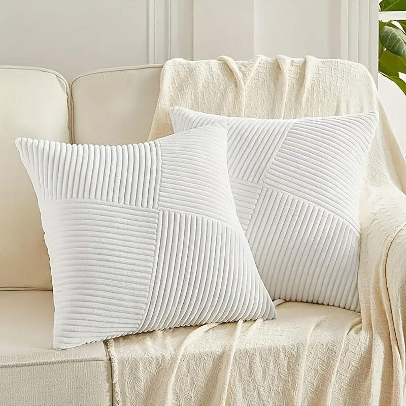 Set van 2 Kussenhoezen 50x50 in Bohemian Stijl – Zachte Corduroy Kussenhoezen voor Sofa en Bed 6