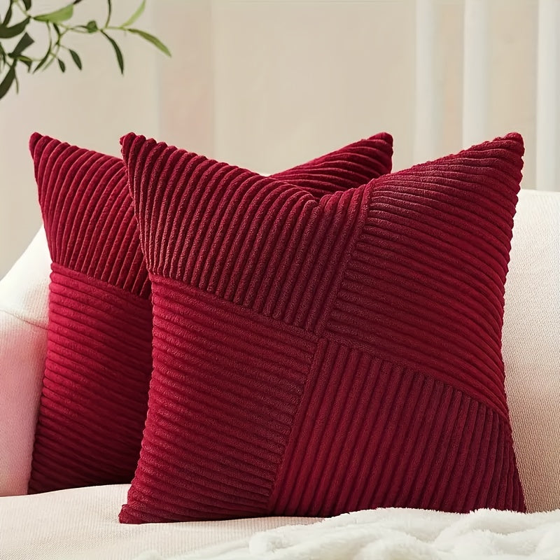 Set van 2 Kussenhoezen 50x50 in Bohemian Stijl – Zachte Corduroy Kussenhoezen voor Sofa en Bed 9