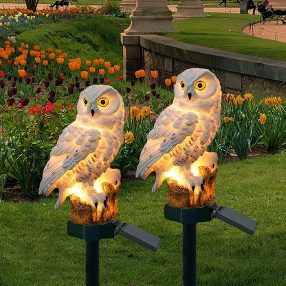 Solar Uilenlamp 2-Pack met LED Verlichting en IP65 Waterdicht 0