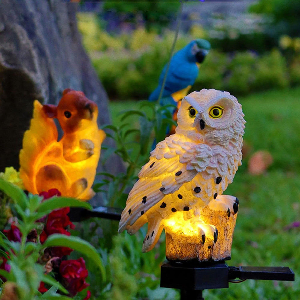 Solar Uilenlamp 2-Pack met LED Verlichting en IP65 Waterdicht 3