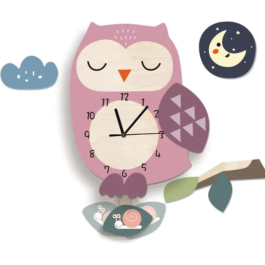Speelse Wandklok voor Kinderen met Dierenontwerpen – Decoratieve Pendule Klok Ø 30 cm, Educatief en Vrolijk 1