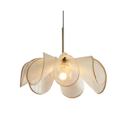 Stijlvolle Hanglamp van Linnenvezel met Verstelbare Kabel en E27 Gloeilamp 0