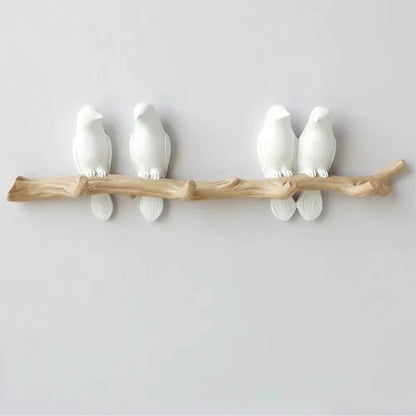 Stijlvolle Kapstok Muur van Hoogwaardig Hout met Uniek Vogelontwerp – Duurzaam en Functioneel voor Jassen en Tassen 12