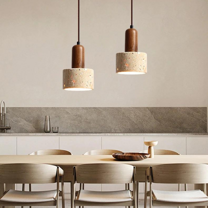 Travertine Droplight van Geel Marmer – Japandi Design voor Elegante Verlichting 2