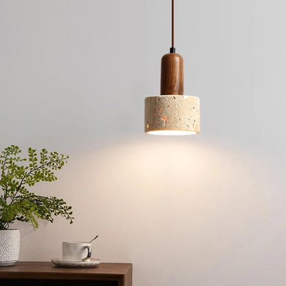 Travertine Droplight van Geel Marmer – Japandi Design voor Elegante Verlichting 5
