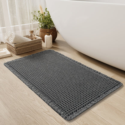 Ultra-absorberende Antislip Badmat met Kwastjes – Machinewasbaar en Duurzaam voor Badkamer en Douche 9