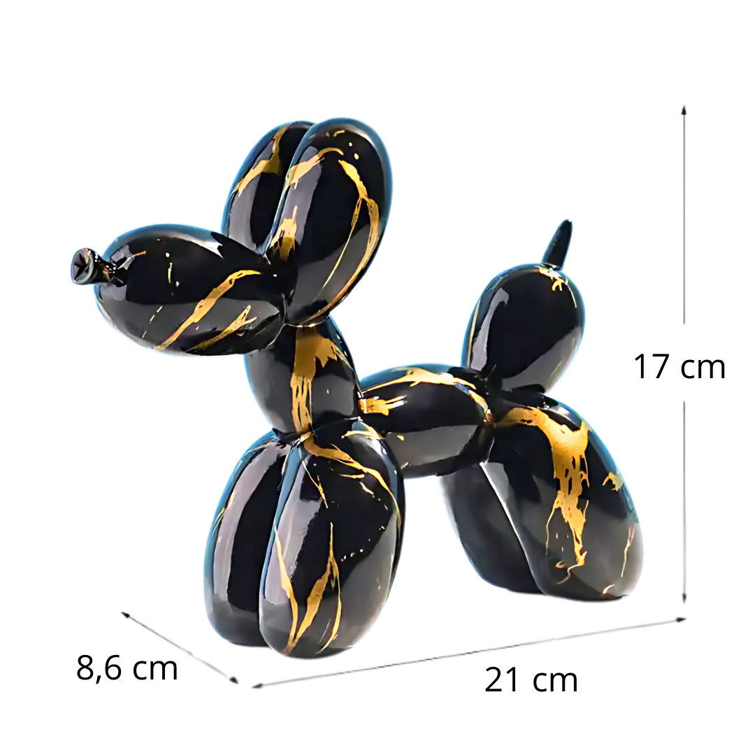 Uniek Graffiti Ballon Hond Beeld – Keramisch Decoratief Ornament met Handgeschilderd Design, 22 x 8 x 18 cm 8