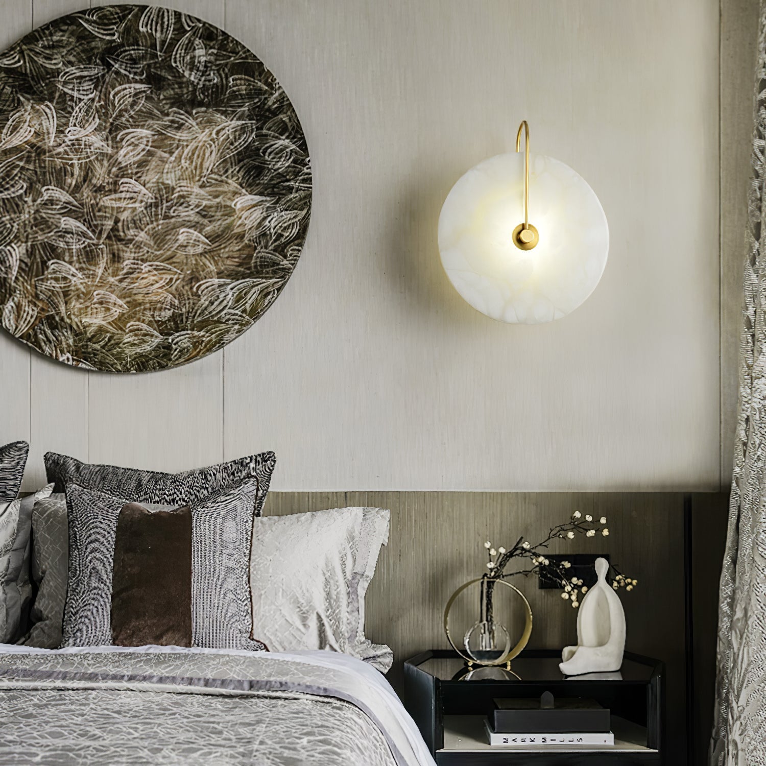 Unieke Alabaster LED Wandlamp met Modern Design en Warm Sfeerlicht 5