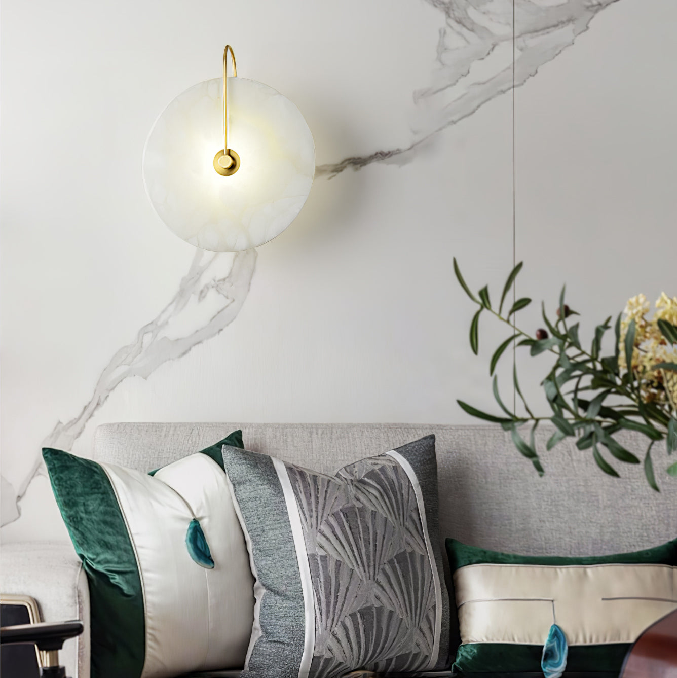 Unieke Alabaster LED Wandlamp met Modern Design en Warm Sfeerlicht 6