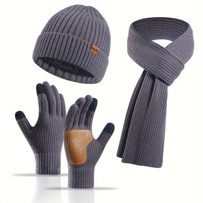 Unisex Winterset met Gebreide Muts, Sjaal en Handschoenen – Warm en Comfortabel voor Buitenactiviteiten 10