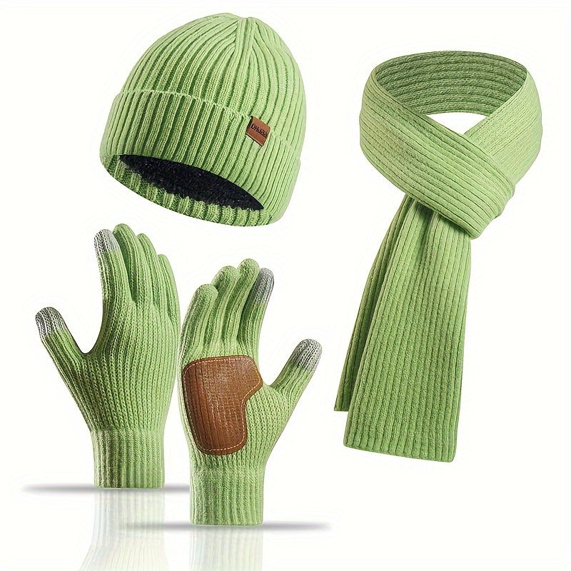 Unisex Winterset met Gebreide Muts, Sjaal en Handschoenen – Warm en Comfortabel voor Buitenactiviteiten 11