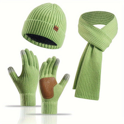 Unisex Winterset met Gebreide Muts, Sjaal en Handschoenen – Warm en Comfortabel voor Buitenactiviteiten 11