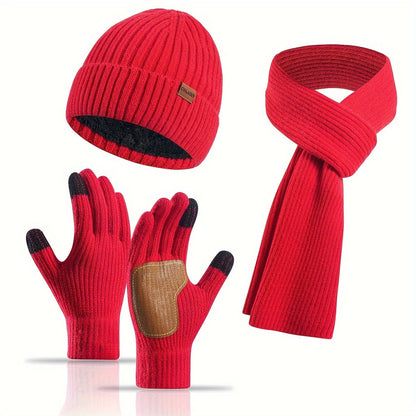 Unisex Winterset met Gebreide Muts, Sjaal en Handschoenen – Warm en Comfortabel voor Buitenactiviteiten 5