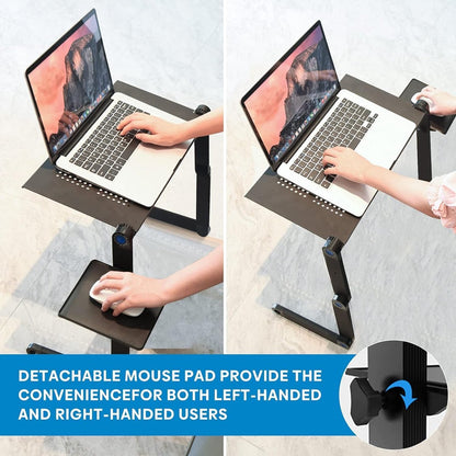 Verstelbare Laptoptafel met 360° Hoekverstelling – Ergonomisch Tafeltje voor Laptop tot 15 Inch, Antislip en Stabiliteit 3