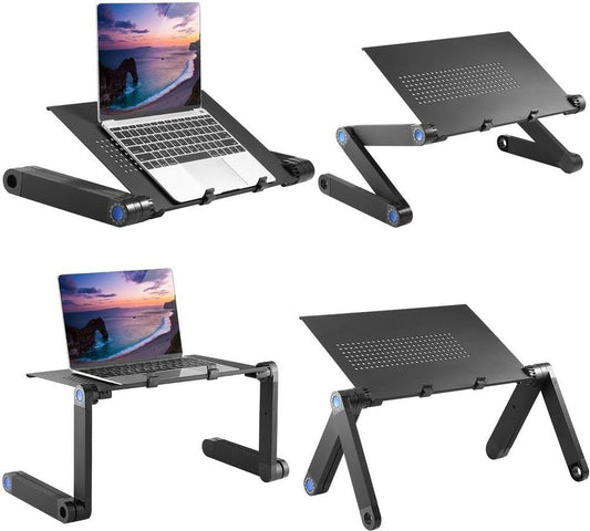 Verstelbare Laptoptafel met 360° Hoekverstelling – Ergonomisch Tafeltje voor Laptop tot 15 Inch, Antislip en Stabiliteit 6