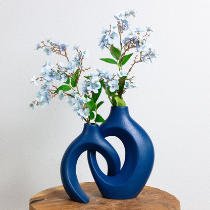Vervlochten Bloemenvaas van Keramiek – Elegante Vaas voor Bloemstukken, 26,5 x 20,8 x 21 cm 3