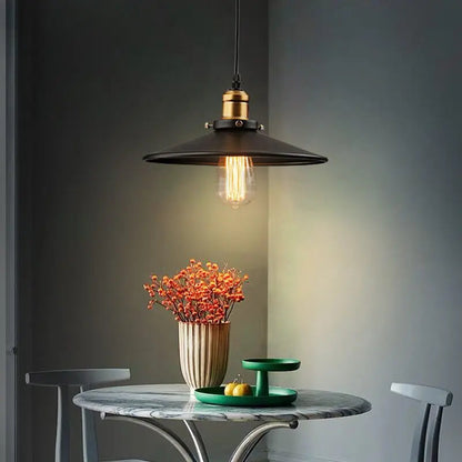 Vintage Industriële Hanglamp met Verstelbare Kabel en Zwarte Kap – Perfect voor de Eetkamer 0