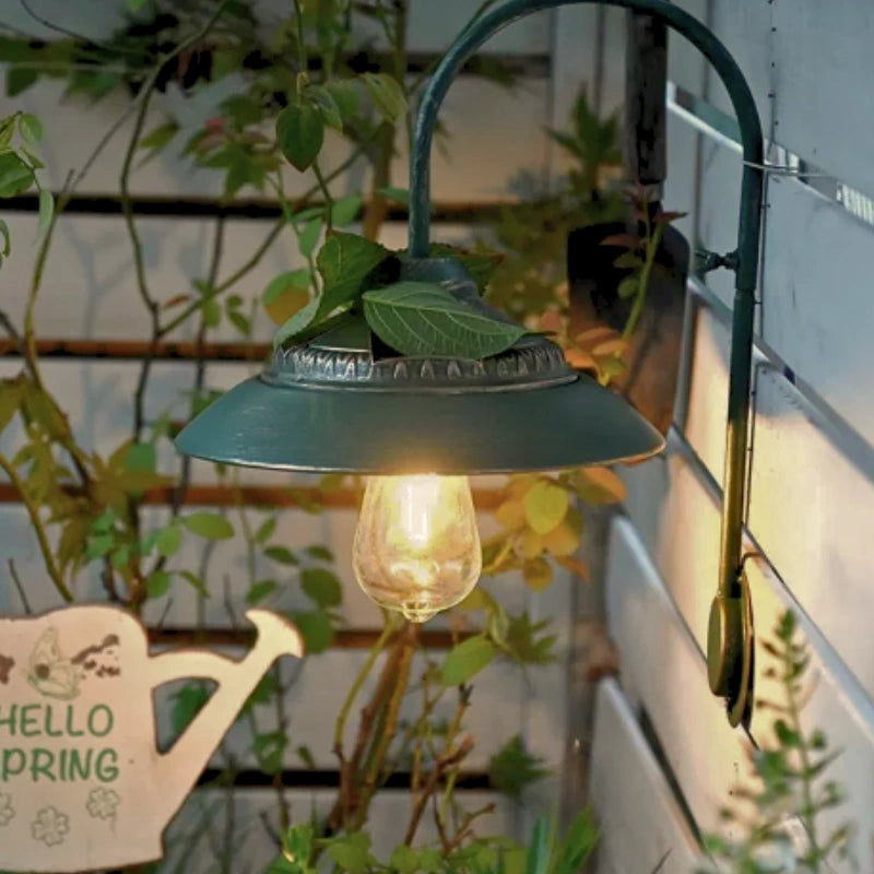 Vintage Solar Wandlamp Buiten met Bewegingssensor - Weerbestendig en Draadloos Muurlamp in Zwart Ijzer en Glas 8