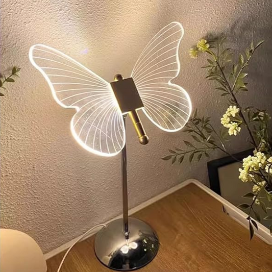 Vlinder Kristallen Tafellamp met LED Verlichting – Elegante Decoratieve Lamp voor Slaapkamer en Woonruimte 0
