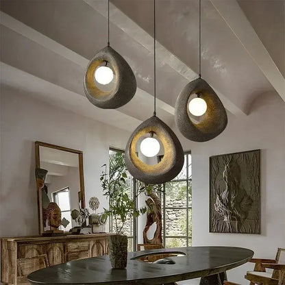 Wabi Sabi Hanglamp Zwart Maanbol voor Eettafel en Woonkamer – Japandi Stijl Verlichting 1