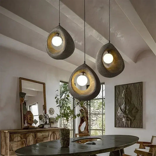 Wabi Sabi Hanglamp Zwart Maanbol voor Eettafel en Woonkamer – Japandi Stijl Verlichting 1