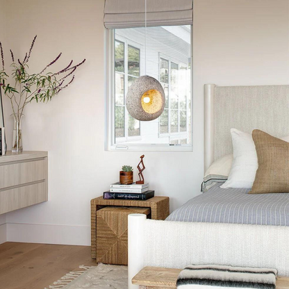 Wabi Sabi Ronde Hanglamp – Bohemian Eetkamer Lamp voor Sfeervolle Verlichting in Woonkamer en Slaapkamer 3