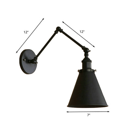 Wandlamp Zwart/Roest in Boerderijstijl met Industrieel Ontwerp – Muurlamp voor Binnengebruik 5