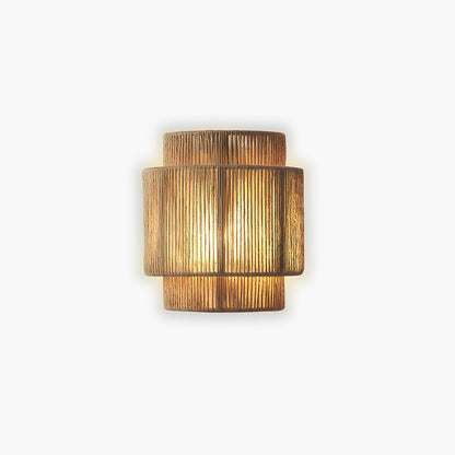 Wandlamp van Natuurlijke Materialen met Warme Verlichting – 25x23 cm Muurlamp voor Binnengebruik 0