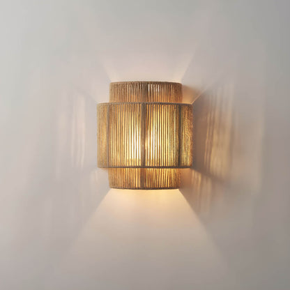 Wandlamp van Natuurlijke Materialen met Warme Verlichting – 25x23 cm Muurlamp voor Binnengebruik 1