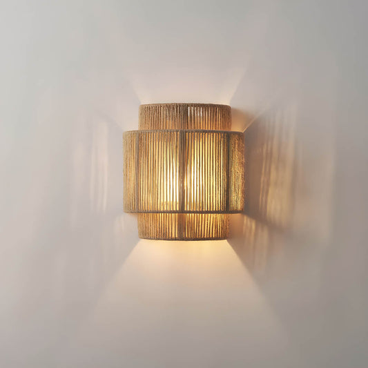 Wandlamp van Natuurlijke Materialen met Warme Verlichting – 25x23 cm Muurlamp voor Binnengebruik 1