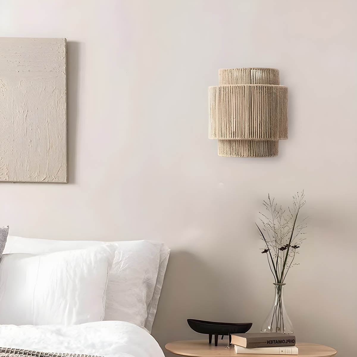 Wandlamp van Natuurlijke Materialen met Warme Verlichting – 25x23 cm Muurlamp voor Binnengebruik 4