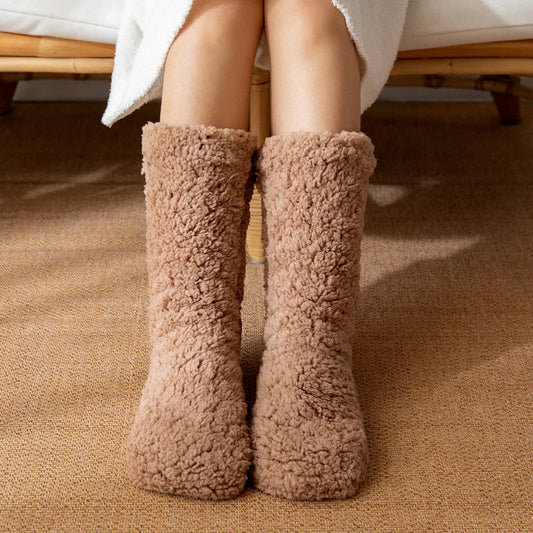 Warme Fluwelen Wintersokken voor Dames en Heren - Thermosokken voor Ultiem Comfort en Directe Warmte - Perfect voor Thuisgebruik 0
