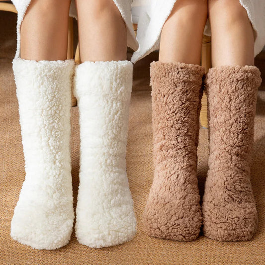 Warme Fluwelen Wintersokken voor Dames en Heren - Thermosokken voor Ultiem Comfort en Directe Warmte - Perfect voor Thuisgebruik 1