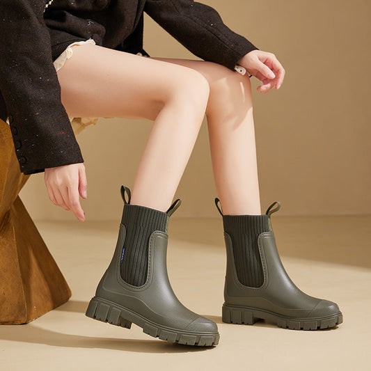 Waterdichte Korte Regenlaarzen Dames met Comfortzool – Lichtgewicht en Duurzaam voor Casual en Outdoor Gebruik 1