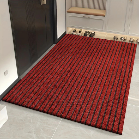 Weerbestendige Deurmat voor Binnen en Buiten – Antislip, Duurzaam en Stijlvol in Grijs/Rood, 50x80 cm, 60x90 cm 0
