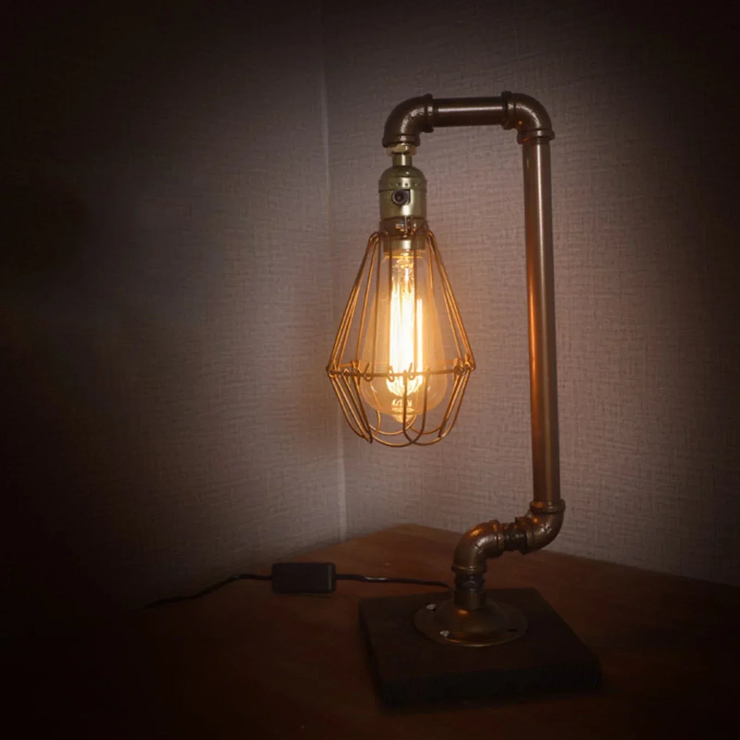 Retro Metalen Tafellamp Zwart – Vintage Design voor Bureau en Woonkamer, Hoogwaardig Vakmanschap