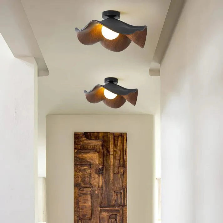 Scandinavische Houten Plafondlamp – Sfeervol Design voor Slaapkamer en Woonkamer, D28cm of D40cm