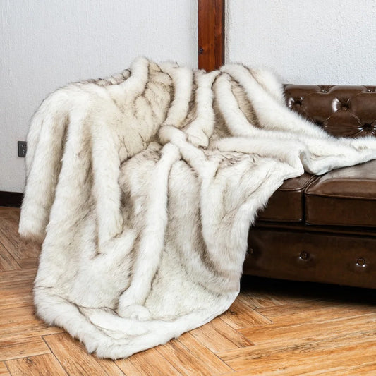 Zachte Imitatiebont Deken - Warmte Deken voor Ultiem Comfort en Stijl, Perfect voor Bed en Bank 1