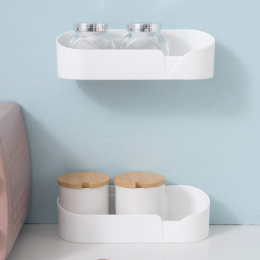 Zelfklevend Doucherek Zonder Boren - Wit, Ruimtebesparend en Modern Ontwerp voor Een Georganiseerde Douche 0
