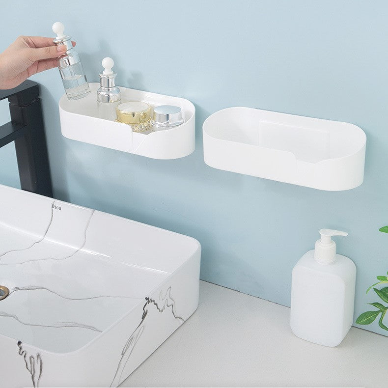 Zelfklevend Doucherek Zonder Boren - Wit, Ruimtebesparend en Modern Ontwerp voor Een Georganiseerde Douche 4