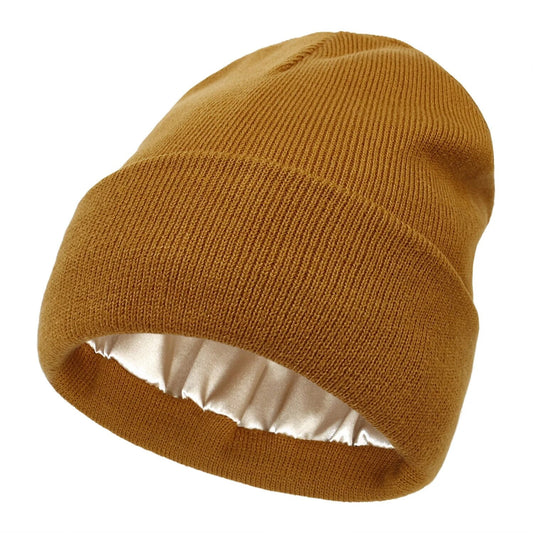 Zijden Beanie voor Winterbescherming - Pluisvrij Haar, Comfortabele en Elegante Hoed - Wol en Zijde, 22 x 23 cm 0