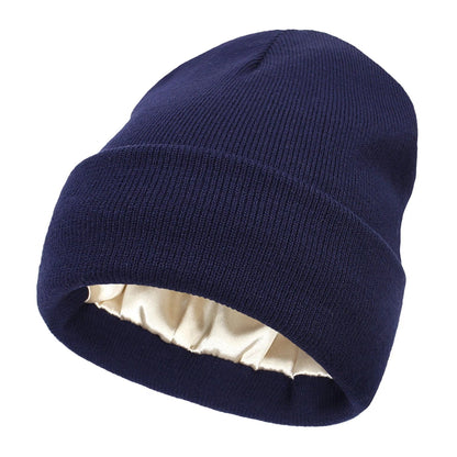 Zijden Beanie voor Winterbescherming - Pluisvrij Haar, Comfortabele en Elegante Hoed - Wol en Zijde, 22 x 23 cm 13