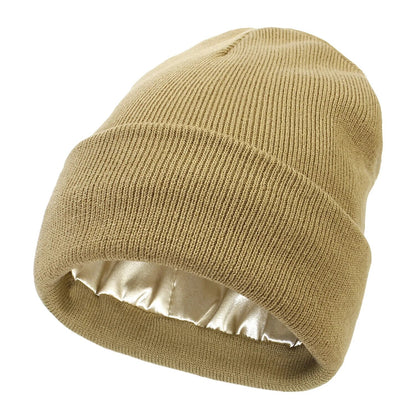Zijden Beanie voor Winterbescherming - Pluisvrij Haar, Comfortabele en Elegante Hoed - Wol en Zijde, 22 x 23 cm 8