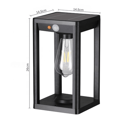 Zonne-energie Buitenlamp met Bewegingssensor – Waterdichte Aluminium Pilaarlamp met LED Verlichting 6