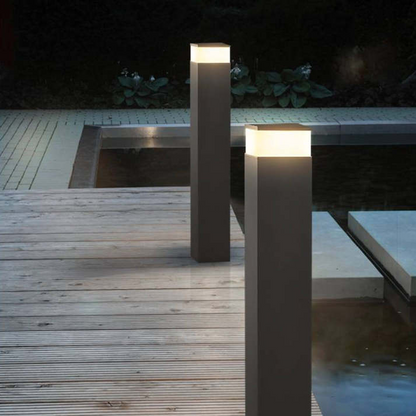 Zonne-energie Buitenlamp van Metaal – Rechthoekige LED Wandlamp Buiten voor Patio's en Tuinen, IP65 Weerbestendig 2